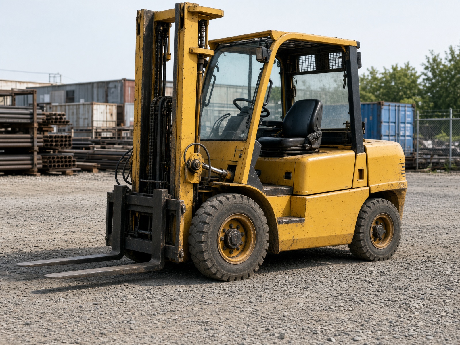 Equipment rental: forklift, man lift, scissor lift, diesel generator, crane, bus, SUV and tower light.